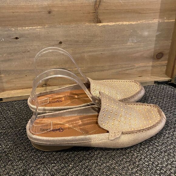 BareTraps Orvyn gold mule slip on loafers - Picture 1 of 6